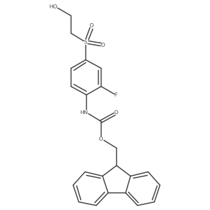 (9H-fluoren-9-yl)methyl N-[2-fluoro-4-(2-hydroxyethanesulfonyl)phenyl]carbamate结构式