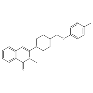 3-Methyl-2-(4-{[(6-methylpyridazin-3-yl)oxy]methyl}piperidin-1-yl)-3,4-dihydroquinazolin-4-one结构式
