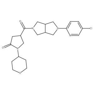 4-[5-(5-Chloropyridin-2-yl)-octahydropyrrolo[3,4-c]pyrrole-2-carbonyl]-1-(oxan-4-yl)pyrrolidin-2-one Structure