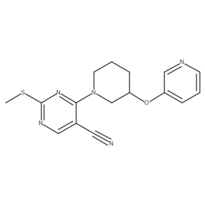 2-(Methylsulfanyl)-4-[3-(pyridin-3-yloxy)piperidin-1-yl]pyrimidine-5-carbonitrile结构式