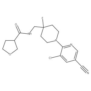 N-{[1-(3-chloro-5-cyanopyridin-2-yl)-4-fluoropiperidin-4-yl]methyl}oxolane-3-carboxamide Structure