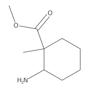 Methyl 2-amino-1-methylcyclohexane-1-carboxylate结构式