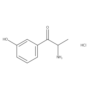 1-Propanone, 2-amino-1-(3-hydroxyphenyl)-, hydrochloride (1:1)结构式