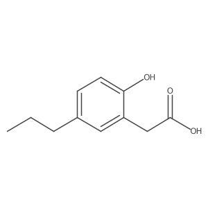 2-Hydroxy-5-propylbenzeneacetic acid结构式