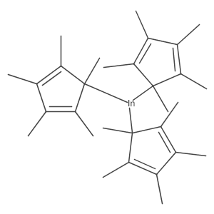 Tris(1,2,3,4,5-pentamethyl-2,4-cyclopentadien-1-yl)indium Structure