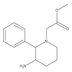 Methyl (2S,3S)-3-amino-2-phenyl-1-piperidineacetate结构式