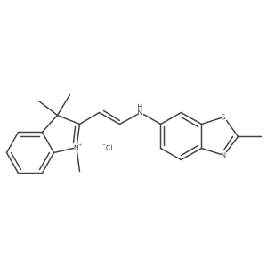 3H-Indolium, 1,3,3-trimethyl-2-[(E)-2-[(2-methyl-6-benzothiazolyl)amino]ethenyl]-, chloride (1:1)结构式