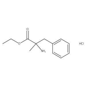 Ethyl 2-amino-2-methyl-3-phenylpropanoate hydrochloride结构式