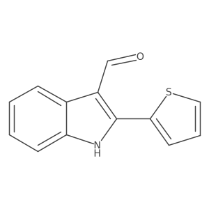 2-(2-Thienyl)-1H-indole-3-carbaldehyde结构式