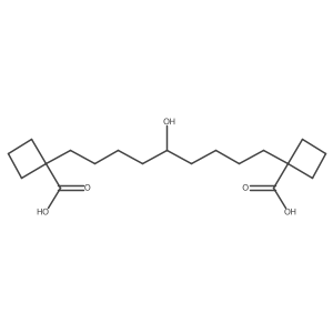 1-[9-(1-Carboxycyclobutyl)-5-hydroxynonyl]-1-cyclobutanecarboxylic acid结构式