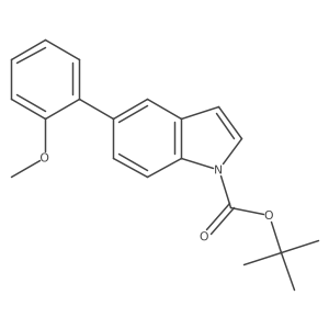 1h-Indole-1-carboxylic acid,5-(2-methoxyphenyl)-,1,1-dimethylethyl ester结构式