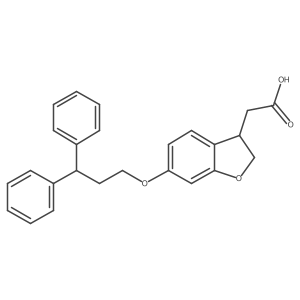 6-(3,3-Diphenylpropoxy)-2,3-dihydro-3-benzofuranacetic acid结构式