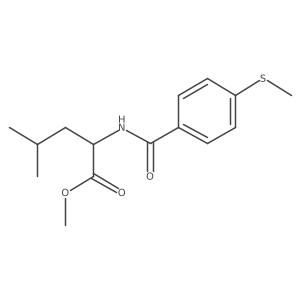 COC(=O)C(CC(C)C)NC(=O)c1ccc(SC)cc1结构式
