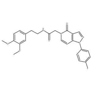 N-(3,4-dimethoxyphenethyl)-2-(1-(4-fluorophenyl)-4-oxo-1H-pyrazolo[3,4-d]pyrimidin-5(4H)-yl)acetamide Structure