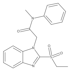 2-(2-(ethylsulfonyl)-1H-benzo[d]imidazol-1-yl)-N-methyl-N-phenylacetamide结构式