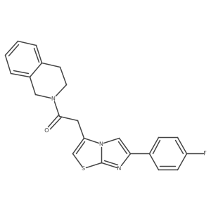 1-(3,4-dihydroisoquinolin-2(1H)-yl)-2-(6-(4-fluorophenyl)imidazo[2,1-b]thiazol-3-yl)ethanone结构式