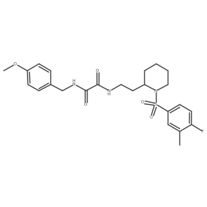 N1-(2-(1-((4-fluoro-3-methylphenyl)sulfonyl)piperidin-2-yl)ethyl)-N2-(4-methoxybenzyl)oxalamide结构式