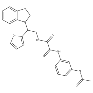 N1-(3-acetamidophenyl)-N2-(2-(furan-2-yl)-2-(indolin-1-yl)ethyl)oxalamide Structure
