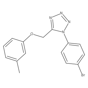1-(4-bromophenyl)-5-[(3-methylphenoxy)methyl]-1H-tetrazole Structure