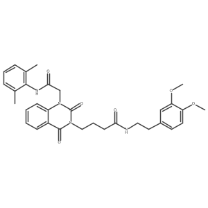 N-(3,4-dimethoxyphenethyl)-4-(1-(2-((2,6-dimethylphenyl)amino)-2-oxoethyl)-2,4-dioxo-1,2-dihydroquinazolin-3(4H)-yl)butanamide Structure
