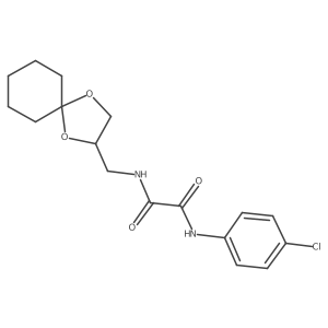 N1-(1,4-dioxaspiro[4.5]decan-2-ylmethyl)-N2-(4-chlorophenyl)oxalamide结构式