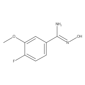 4-Fluoro-N'-hydroxy-3-methoxybenzene-1-carboximidamide Structure