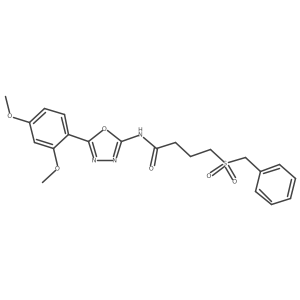 4-(benzylsulfonyl)-N-(5-(2,4-dimethoxyphenyl)-1,3,4-oxadiazol-2-yl)butanamide结构式