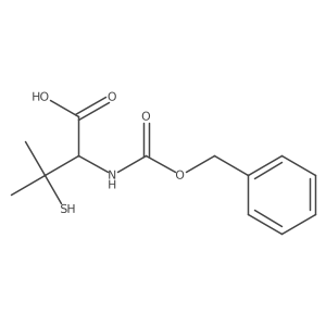 (R)-2-(benzyloxycarbonylamino)-3-mercapto-3-methylbutanoic acid结构式