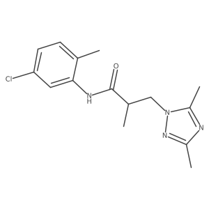 N-(5-chloro-2-methylphenyl)-3-(3,5-dimethyl-1H-1,2,4-triazol-1-yl)-2-methylpropanamide结构式