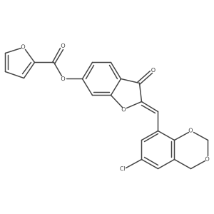 (Z)-2-((6-chloro-4H-benzo[d][1,3]dioxin-8-yl)methylene)-3-oxo-2,3-dihydrobenzofuran-6-yl furan-2-carboxylate Structure