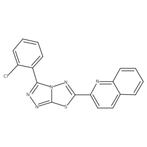 2-[3-(2-Chlorophenyl)[1,2,4]triazolo[3,4-b][1,3,4]thiadiazol-6-yl]quinoline Structure