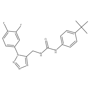 1-(4-(tert-butyl)phenyl)-3-((1-(3,4-difluorophenyl)-1H-tetrazol-5-yl)methyl)urea结构式