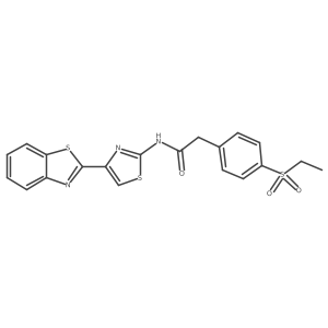 N-(4-(benzo[d]thiazol-2-yl)thiazol-2-yl)-2-(4-(ethylsulfonyl)phenyl)acetamide Structure