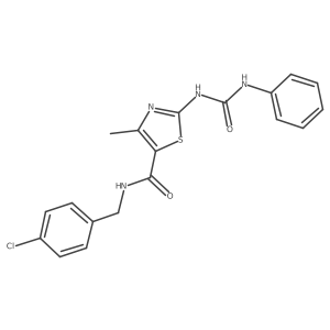 N-(4-chlorobenzyl)-4-methyl-2-(3-phenylureido)thiazole-5-carboxamide Structure