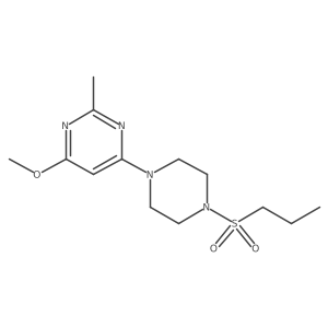 4-Methoxy-2-methyl-6-(4-(propylsulfonyl)piperazin-1-yl)pyrimidine结构式