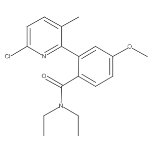 2-(6-chloro-3-methylpyridin-2-yl)-N,N-diethyl-4-methoxybenzamide结构式