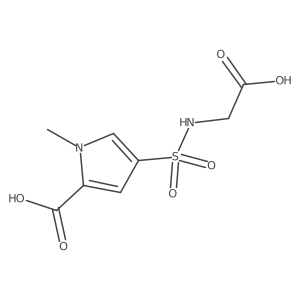 4-[(carboxymethyl)sulfamoyl]-1-methyl-1H-pyrrole-2-carboxylic acid结构式