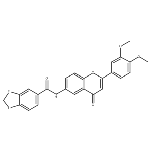 N-[2-(3,4-dimethoxyphenyl)-4-oxo-4H-chromen-6-yl]-1,3-benzodioxole-5-carboxamide Structure