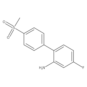 4-Fluoro-4'-(methylsulfonyl)-1,1'-biphenyl-2-amine结构式