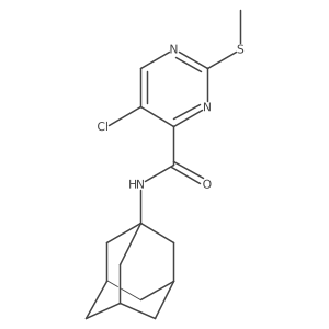 N-(Adamantan-1-YL)-5-chloro-2-(methylsulfanyl)pyrimidine-4-carboxamide Structure