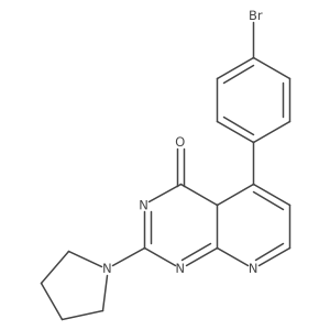 5-(4-bromophenyl)-2-pyrrolidin-1-yl-4aH-pyrido[2,3-d]pyrimidin-4-one Structure