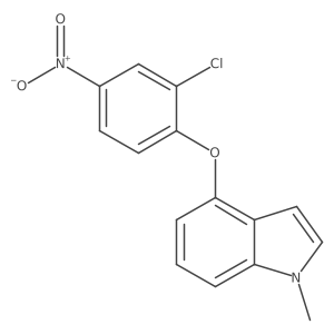 4-(2-chloro-4-nitrophenoxy)-1-methyl-1H-indole Structure