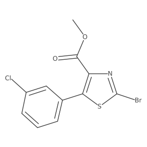 2-Bromo-5-(3-chloro-phenyl)-thiazole-4-carboxylic acid methyl ester Structure