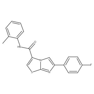 6-(4-fluorophenyl)-N-(o-tolyl)imidazo[2,1-b]thiazole-3-carboxamide Structure