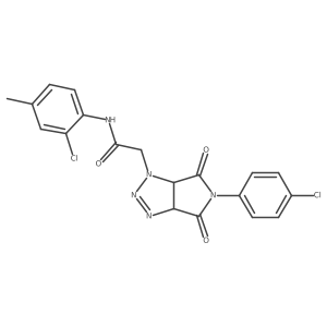 N-(2-chloro-4-methylphenyl)-2-(5-(4-chlorophenyl)-4,6-dioxo-4,5,6,6a-tetrahydropyrrolo[3,4-d][1,2,3]triazol-1(3aH)-yl)acetamide Structure