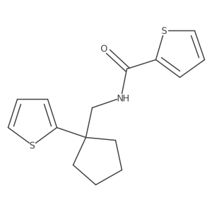N-{[1-(thiophen-2-yl)cyclopentyl]methyl}thiophene-2-carboxamide结构式