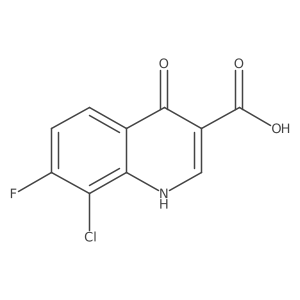 8-Chloro-7-fluoro-4-hydroxyquinoline-3-carboxylic acid结构式