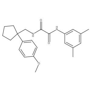 N1-(3,5-dimethylphenyl)-N2-((1-(4-methoxyphenyl)cyclopentyl)methyl)oxalamide结构式