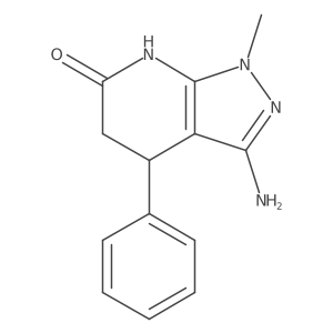 3-amino-1-methyl-4-phenyl-1,4,5,7-tetrahydro-6H-pyrazolo[3,4-b]pyridin-6-one结构式