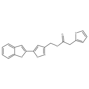 (5-(Benzofuran-2-yl)isoxazol-3-yl)methyl 2-(thiophen-2-yl)acetate Structure